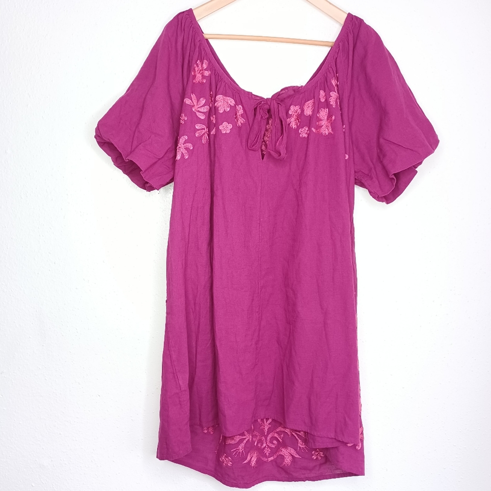 NWT Free People Fiona Embroidered Mini Dress - Picture 8 of 15
